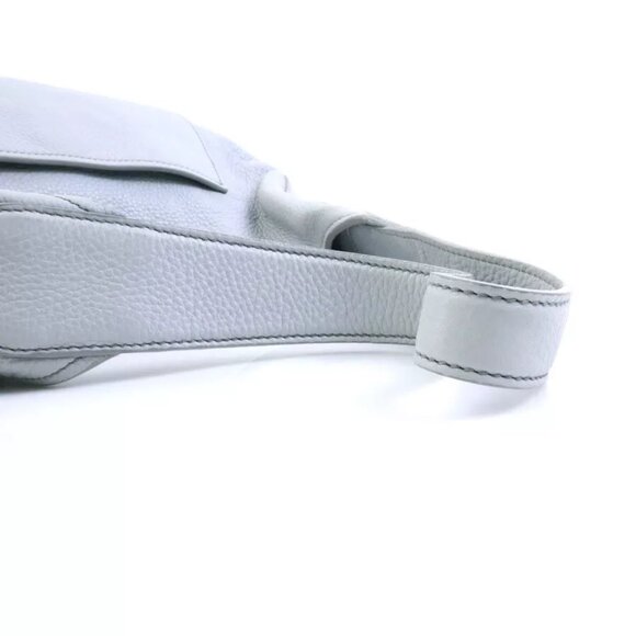 Auth PRADA Handbag Light Gray Leather - Picture 13 of 15